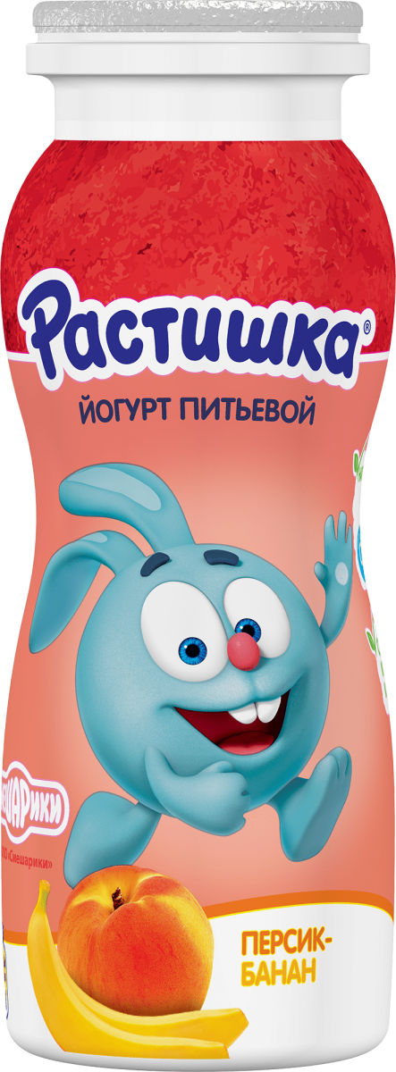 Питьевой йогурт персик банан 90 г Растишка, фото